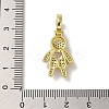 Rack Plating Brass Micro Pave Clear Cubic Zirconia Pendants KK-R158-02C-G-3