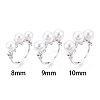 Flower Brass Micro Pave Clear Cubic Zirconia Adjustable Ring Settings KK-T076-57P-4