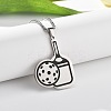 201 Stainless Steel Pickleball Paddle Pendant Box Chain Necklaces for Women Men LS-NJEW-H050-02P-3