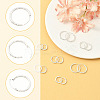 24Pcs 3 Styles Brass Textured Hoop Earrings EJEW-SC0010-89S-3