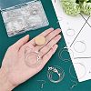 Ring 304 Stainless Steel Wire Pendants STAS-UN0015-21P-3