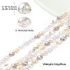 2 Strands Electroplated Glass Beads Strands GLAA-CJ0002-67-8