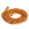 Transparent Electroplate Glass Beads Strands GLAA-F029-3mm-D28-2