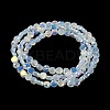 Transparent Electroplate Glass Beads Strands GLAA-Q099-I01-07-3