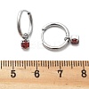 304 Stainless Steel Micro Pave Cubic Zirconia Hoop Earrings STAS-R004-02P-01-5