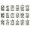 18Pcs 6 Styles Zinc Tibetan Style Alloy Pendants FIND-YW0004-70B-1