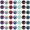 2 Strands Chakra Theme Natural Red Rainbow Jasper & Yellow Aventurine & Tiger Eye & Green Aventurine & Blue Spot Stone & Lapis Lazuli & Amethyst Beads Strands G-SP0001-23-1