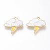 Alloy Enamel Pendants ENAM-M043-01G-02-RS-1