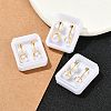 Round Plastic Imitation Pearl Ear Fake Plugs EJEW-H105-18G-4