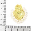 Brass Glass Pendants KK-Z101-08G-4