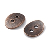 Brass Button Clasps KK-G080-R-NF-2