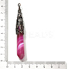 Natural Banded Agate(Dyed & Heated) Pointed Big Pendants G-P560-02R-18-3