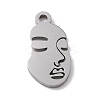 Tarnish Resistant 304 Stainless Steel Pendants STAS-F271-09A-P-2