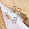 2Pairs 2 Colors 304 Stainless Steel Hoop Earrings EJEW-HS0001-25-3