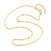 Brass Dapped Chains Necklaces for Women NJEW-D302-23G-4