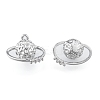 Brass Micro Pave Clear Cubic Zirconia Pendants KK-N216-567P-1