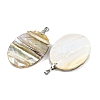 Natural Freshwater Shell Big Pendants SSHEL-B003-05P-04-2