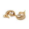 Rack Plating Brass Cubic Zirconia Pendants KK-D074-11G-3