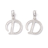 Rack Plating Eco-Friendly Brass Letter Pendants KK-K265-02P-D-1