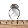 Oval Natural Leopard Skin Jasper Finger Rings RJEW-M062-02P-16-3