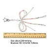 Bowknot Glass Seed & Acrylic Pendant Decoration HJEW-FZ00037-2