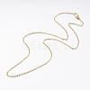 Brass Chain Necklaces X-MAK-L009-04G-2