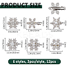 12Pcs 6 Styles Christmas Alligator Hair Clips PHAR-FH0001-07-2