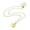 Heart 304 Stainless Steel Pendant Necklaces NJEW-G083-01B-G-2