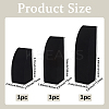 3Pcs 3 Sizes Vertical Wooden Covered with Velvet Necklace Display Stands NDIS-WH20001-03B-2