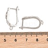 Brass Micro Pave Cubic Zirconia Hoop Earring Findings CU-CBAB5B4-04P-3