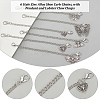 12Pcs 6 Style Alloy Curb Link Shoe Decoration Chain FIND-PHE00001-4