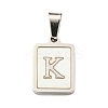 304 Stainless Steel Pave Natural White Shell Pendants STAS-S130-03P-K-1