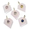 Natural Rose Quartz Faceted Pendants G-F819-03G-07-1