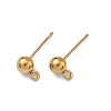 304 Stainless Steel Stud Earring Findings STAS-P448-11B-G-1