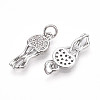 Brass Micro Pave Cubic Zirconia Pendants KK-N257-12P-2