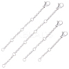 32Pcs 4 Style 304 Stainless Steel Cable Chain Extender STAS-CN0001-60-1