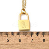 304 Stainless Steel Rolo Chain Pendant Necklaces NJEW-S444-01G-01-5