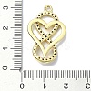 Rack Plating Real 18K Gold Plated Brass Micro Pave Cubic Zirconia Pendants KK-B084-16G-3
