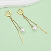 304 Stainless Steel Acrylic Imitation Pearl Hoop Earrings EJEW-F393-14G-2
