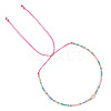 Adjustable Glass Seed Bead Braided Bead Bracelets for Women VT9382-26-1