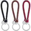 12Pcs 3 Colors PU Leather Knitting Keychains KEYC-CL0001-20A-6
