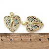 Brass Micro Pave Cubic Zirconia Pendants KK-F903-09G-3