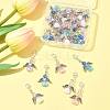 32Pcs 4 Colors Angel Transparent Acrylic with Alloy Pendant Decorations HJEW-FS00040-01-7