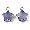 Natural Grey Agate Pendants X-G-N326-36F-2
