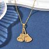 304 Stainless Steel Pendant Necklaces NJEW-Z073-04G-1