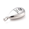 Non-Tarnish 304 Stainless Steel Urn Pendants LS-STAS-D179-19P-3