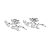 Non-Tarnish 304 Stainless Steel Flower of Life Stud Earrings for Women LS-EJEW-F300-08P-1