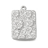 304 Stainless Steel Pendant Rhinestone Settings STAS-D192-05P-1