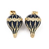 Brass Micro Pave Cubic Zirconia Enamel Pendants KK-Z146-06G-02-1
