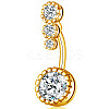 Clear Cubic Zirconia Belly Button Rings WG9960A-04-1